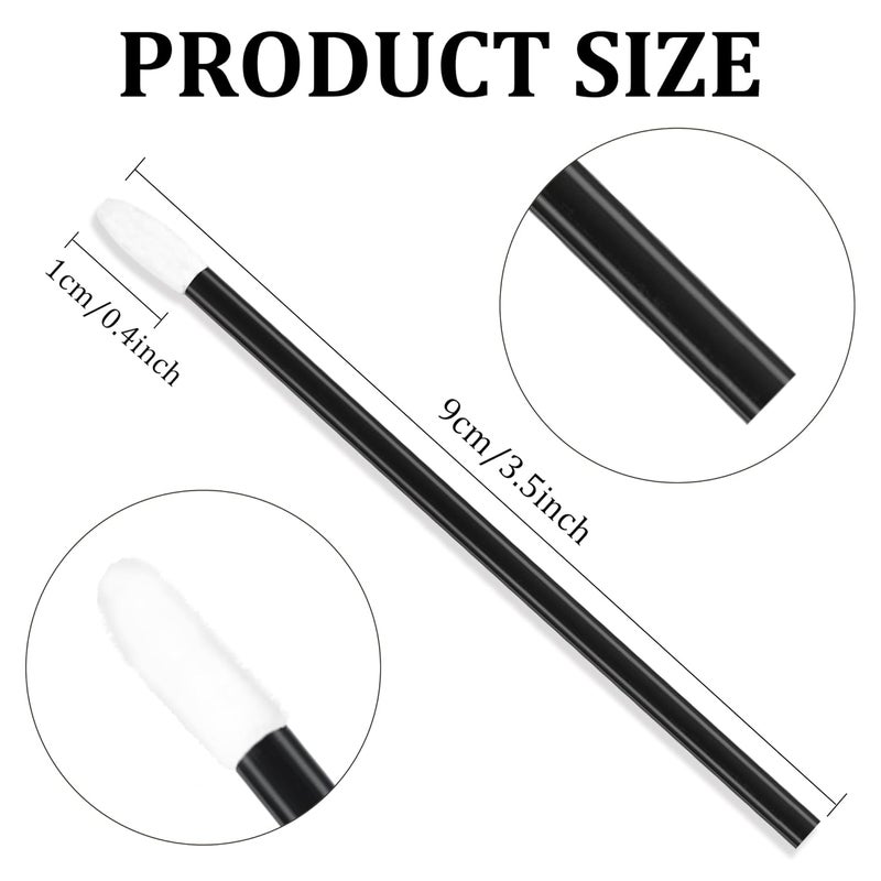 Chanaco 600Pcs Lip Wands Applicators Disposable Black Lip Brushes for Lipstick Lip Gloss Testers Wands Lint Applicator Makeup Beauty Tools for Women - Image 5